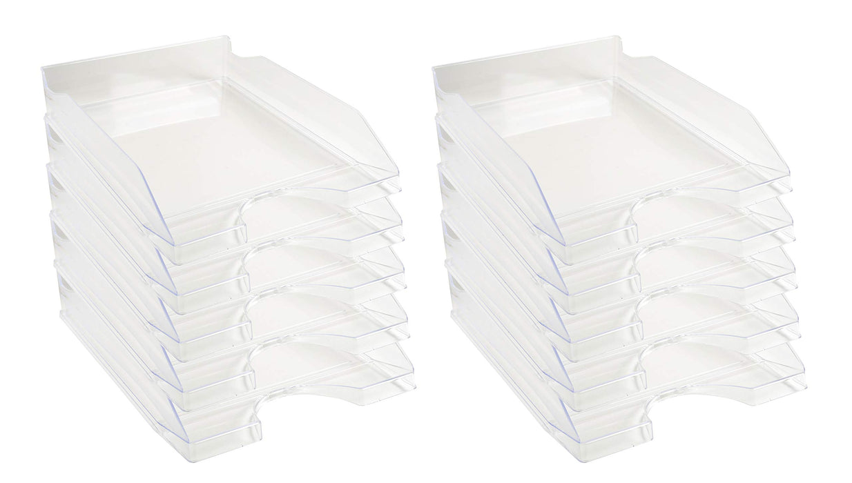 Exacompta Ecotray Letter Tray crystal Pack of 10