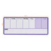 Nobo Mini Wall Mountable Magnetic Whiteboard Weekly Planner 1904048 Lacquered Steel 360 x 140 mm White, Purple