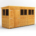 Power Garden Shed 124PPDD Golden Brown 12x4