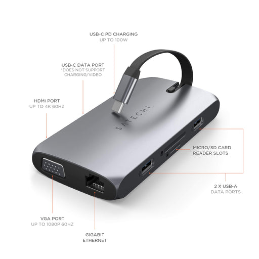 Satechi Multiport Adapter ST-UCMBAM Grey