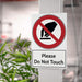 Trodat Health and Safety Sign Please do not touch Aluminium 20 x 30 cm