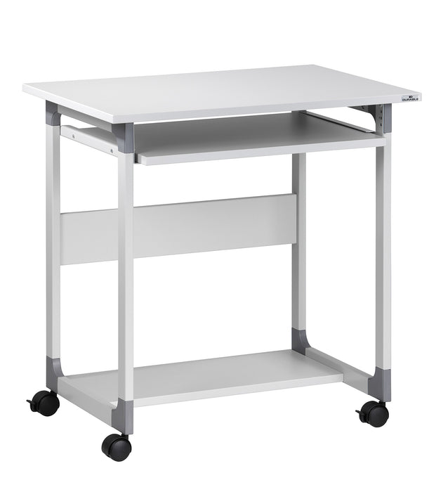 Durable SYSTEM PC Workstation Trolley 75 Fixed Height Grey - 379610