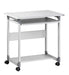 Durable SYSTEM PC Workstation Trolley 75 Fixed Height Grey - 379610