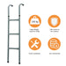 HOMCOM Trampoline Ladder 1000 x 380 x 380 mm Black