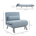 HOMCOM Sofa Bed Grey 700 x 750 mm