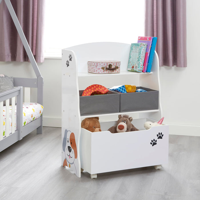 LIBERTY HOUSE TOYS Storage Unit TFLH024CD Medium-density fibreboard and Fabric 3+ 630 (W) x 300 (D) x 840 (H) mm White