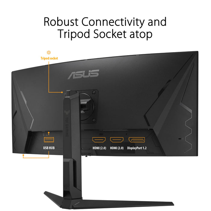 ASUS TUF Gaming VG34VQEL1A 34 Inch 3440 x 1440 Pixels Ultra Wide Quad HD VA Panel HDMI DisplayPort Curved Monitor