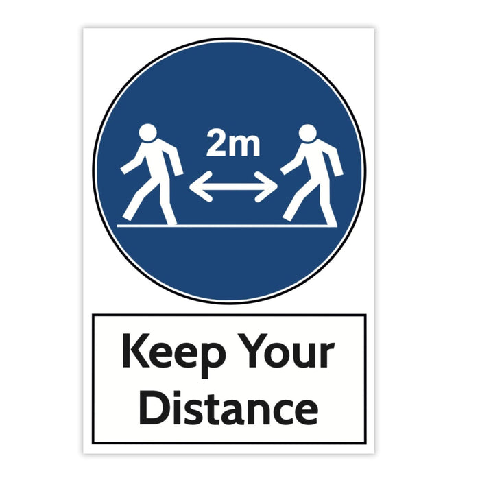 Trodat Health and Safety Sign Keep your distance Aluminium 20 x 30 cm