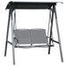 OutSunny Swing Chair Metal, PL (Polyester), Texteline Dark Grey 1,250 x 1,470 x 1,700 mm