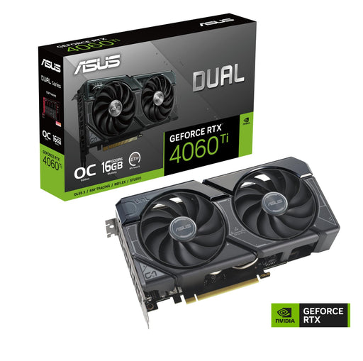 ASUS Dual GeForce RTX 4060 Ti 16GB - OC Edition - graphics card - GeForce RTX 4060 Ti - 16 GB GDDR6 - PCIe 4.0 - HDMI, 3 x DisplayPort