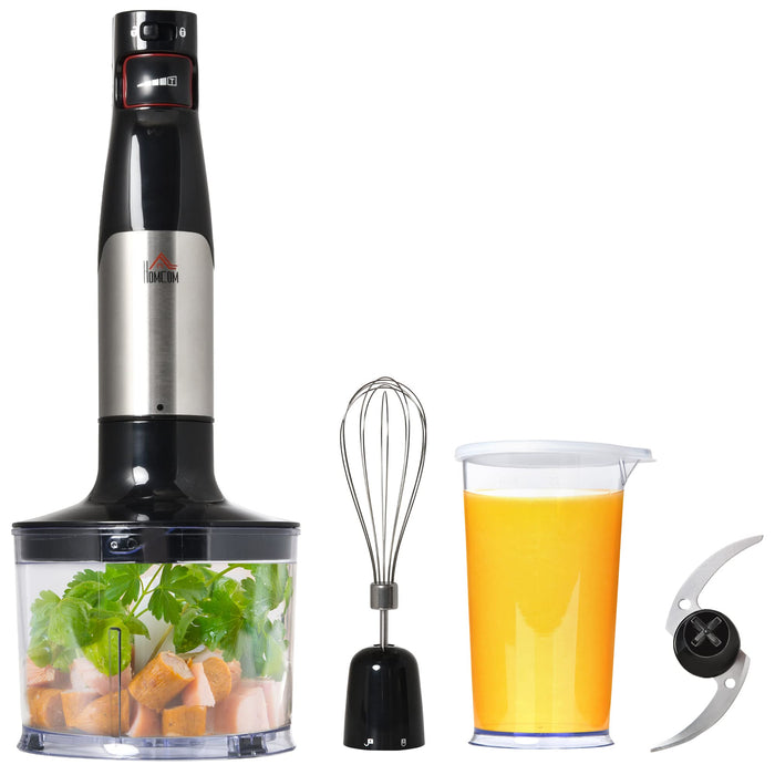 HOMCOM Blender 800 ml 1000 W ABS (Acrylonitrile Butadiene Styrene), Stainless Steel Black