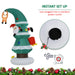 HOMCOM Christmas Tree with Santa Inflatable 100 x 240 cm