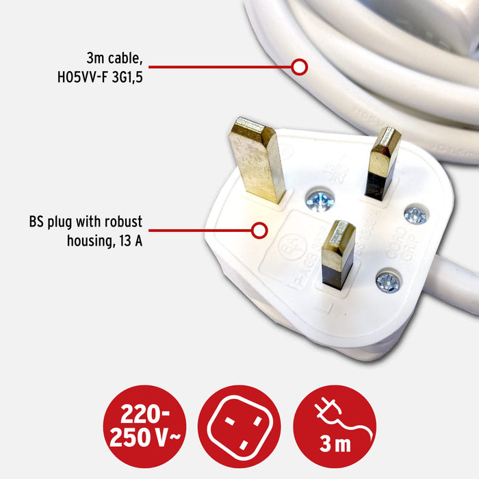 brennenstuhl Extension Cable White 3m