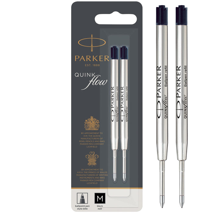 Parker Ballpoint Pen Refill 1950372 Black Pack of 2