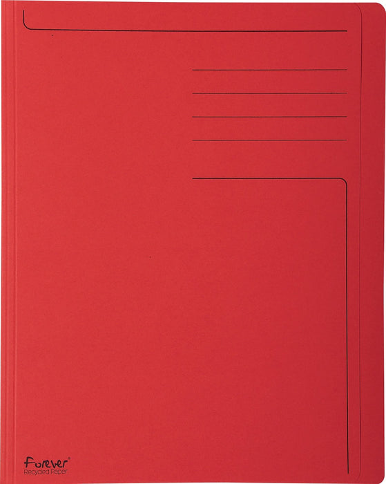 Exacompta Forever Square Cut Folder A4 Red Manila 280 gsm Pack of 100