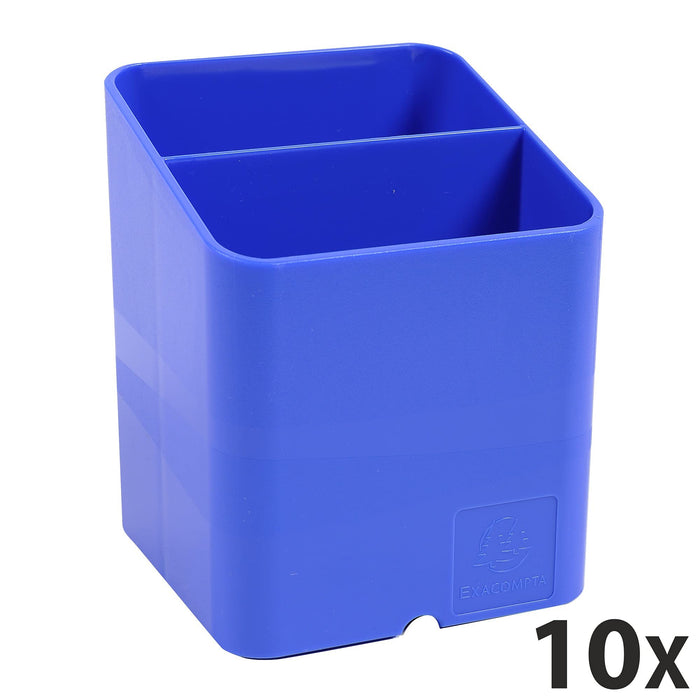 Exacompta Iderama Pen Box Plastic Ice Blue 7.4 x 7.4 x 9.3 cm