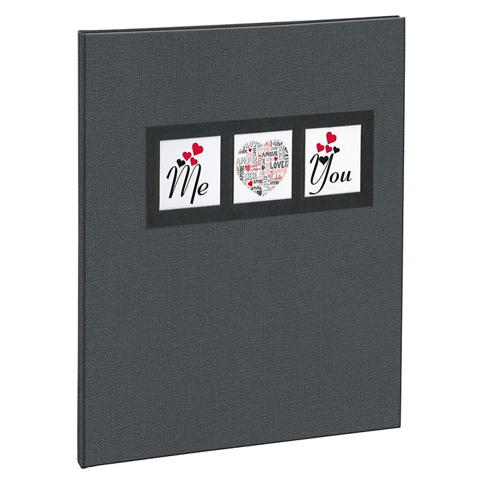 Exacompta Guest Book Cardboard, Paper Black 47681E 23 (W) x 27 (D) x 1.2 (H) cm