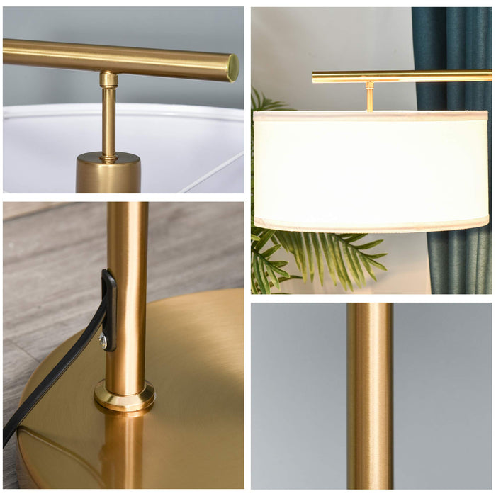 HOMCOM Floor Lamp B31-254V70 Gold, White