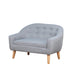 HOMCOM Kids Sofa 310-028GY Polyester Fiber, Wood, Sponge, PP 51 (W) x 76 (D) x 53.5 (H) mm Grey