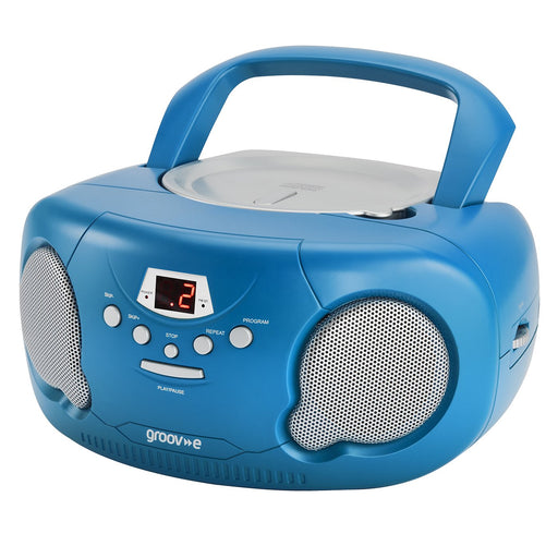 Groov-e Portable Cd Radio Boombox GVPS733/BE Blue