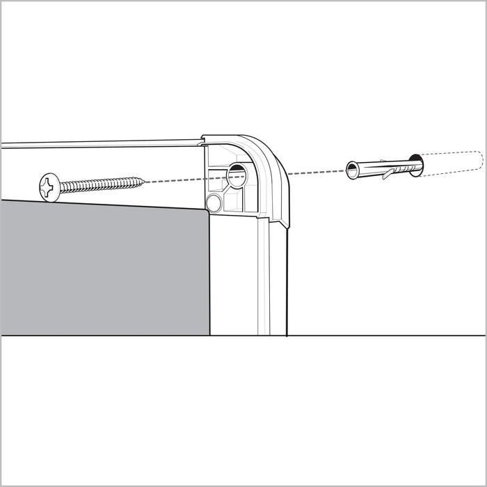 Nobo Premium Plus Wall Mountable Indoor Magnetic Lockable Notice Board 1902558 Aluminium Frame Hinged Safety Glass Door 6xA4 White 709 x 668 mm