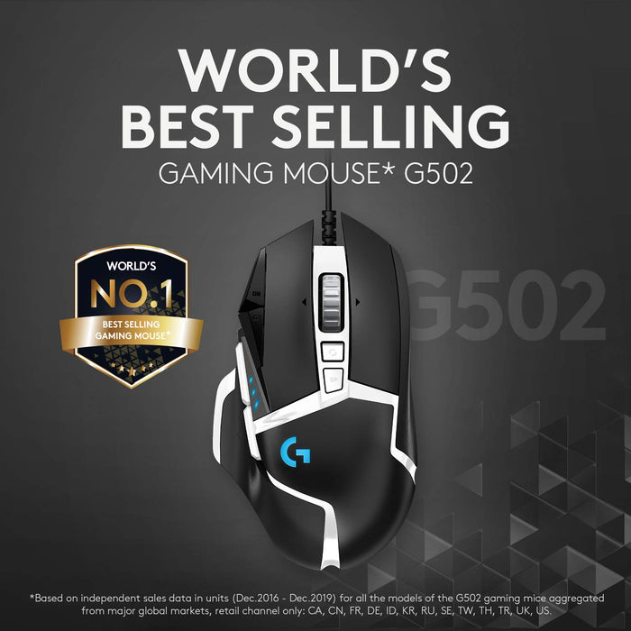 Logitech Gaming Mouse G502 SE Black, White