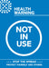 Seco Health & Safety Poster Health warning - not in use Semi-Rigid Plastic Blue, White 29.7 x 42 cm