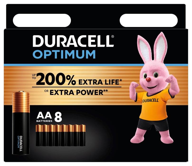 Duracell Batteries Optimum AA Pack of 8