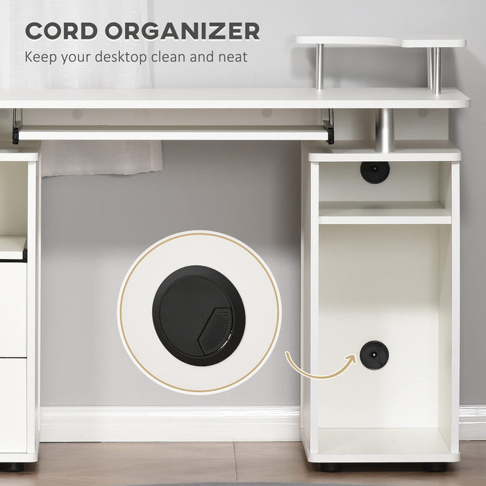 HOMCOM Computer Desk White 555 x 850 mm