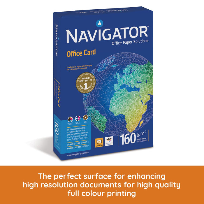 Navigator A4 Printer Paper White 160 gsm Smooth 250 Sheets