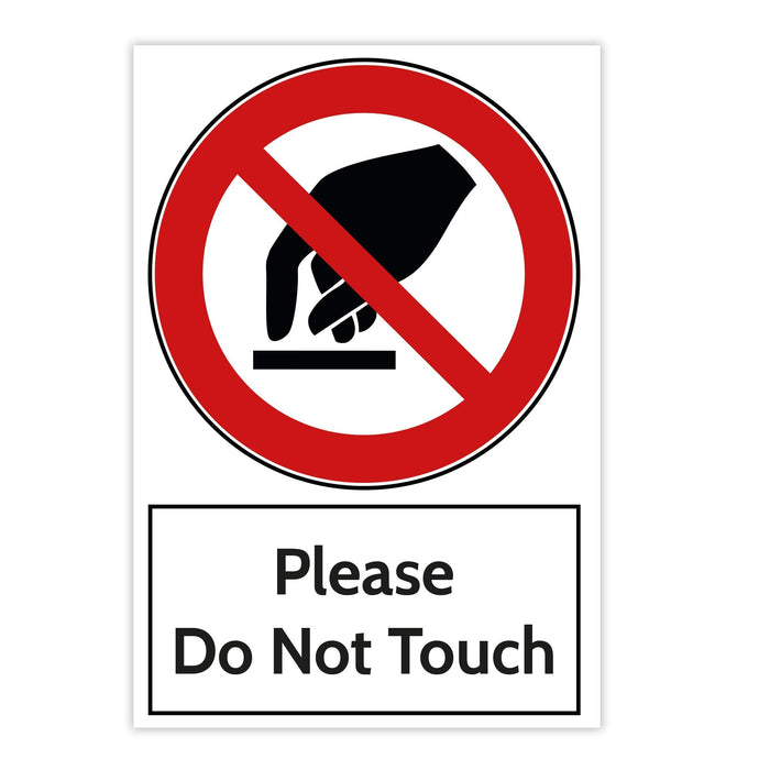 Trodat Health and Safety Sign Please do not touch Aluminium 20 x 30 cm