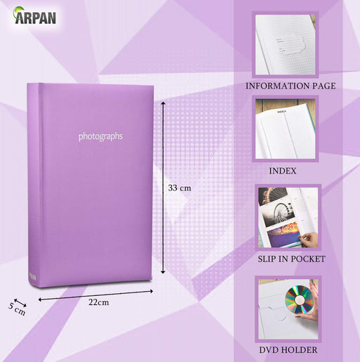 ARPAN Photo Album 300BK-X2 300 6X4'' Pictures Black Pack of 2