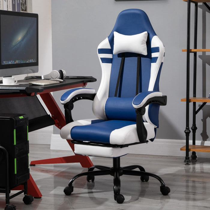 Vinsetto Gaming Chair 921-278V70BU Blue 52 (W) x 62 (D) x 128 (H) mm