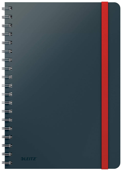 Leitz Cosy B5 Wirebound Notebook 4527 Soft Touch Ruled Grey 160 Pages