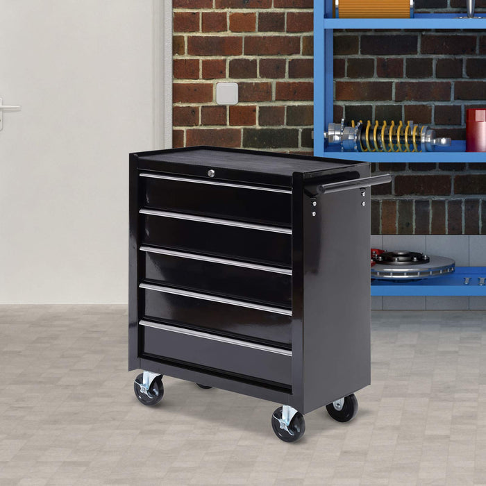 Homcom Storage Cabinet with 2 Keys Black