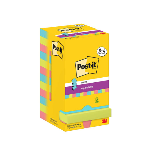 Post-It S/Stk Z-N 76X76 90S Cos Pk12