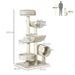 PawHut Cat Tree Beige 400 mm x 500 mm x 1050 mm