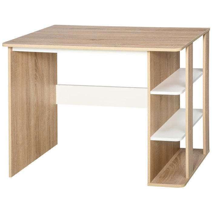 HOMCOM Desk with Shelves Brown 550 x 740 mm