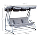 OutSunny3 Seater Swing Bench and 2 Pillows Grey