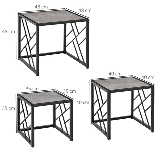 HOMCOM Table 839-062GY 480 x 480 x 450 mm