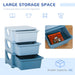 HOMCOM Kids Storage Box Blue 37 x 56.5 cm