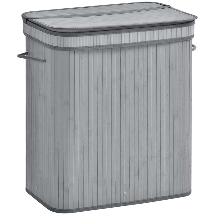 HOMCOM Laundry Basket 32 x 63 x 52 cm 100 L Grey