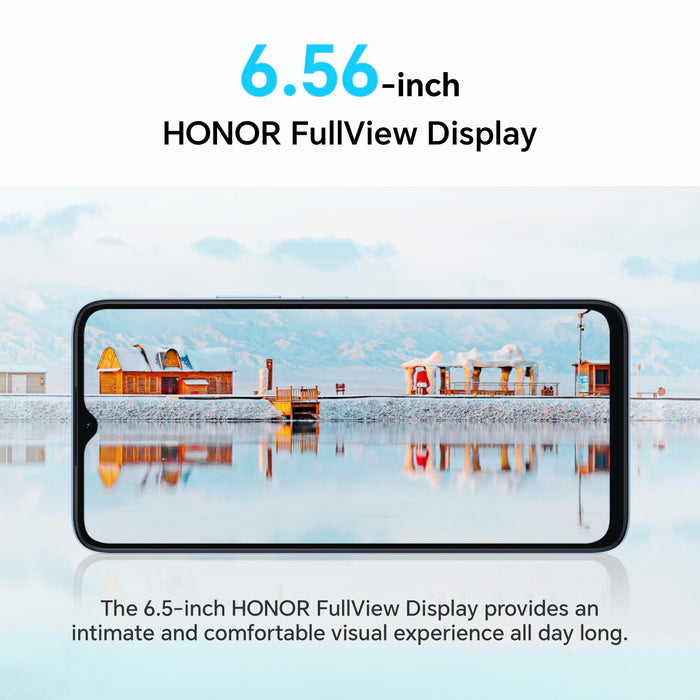 Honor X6a 6.56 Inch 4G MediaTek Helio G36 Dual SIM 4GB RAM 128GB Storage Midnight Black Mobile Phone