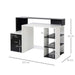 HOMCOM Desk with Shelves x 1370 x 550 mm Black and White