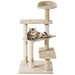 PawHut Cat Tree Beige 500 mm x 500 mm x 1000 mm