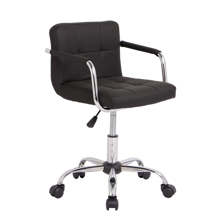 NEO Faux Leather Fixed Armrest Seat Height Adjustable White 130 kg CUBE-OFFICE-WHITE 4,600 (W) x 4,600 (D) x 8,500 (H) mm