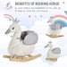 HOMCOM Rocking Horse 330-106 590 mm 330 mm 600 mm Grey