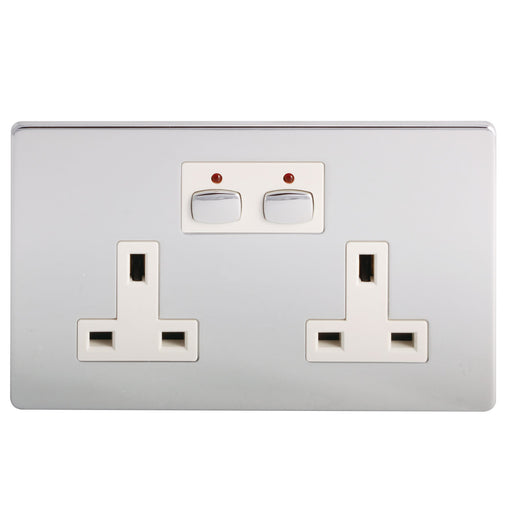 EnerGenie Mi Home Style Double Socket Outlets Chrome