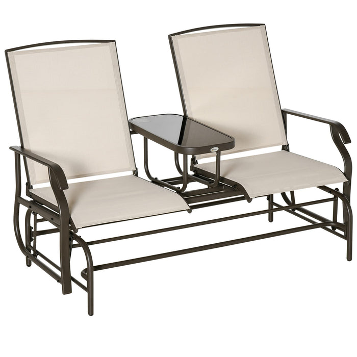 OutSunny Chair 780 x 1,470 x 1,015 mm Glass, Metal Brown