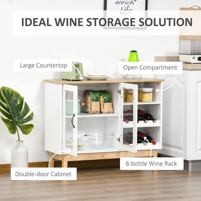 HOMCOM Modern Wine Cabinet White